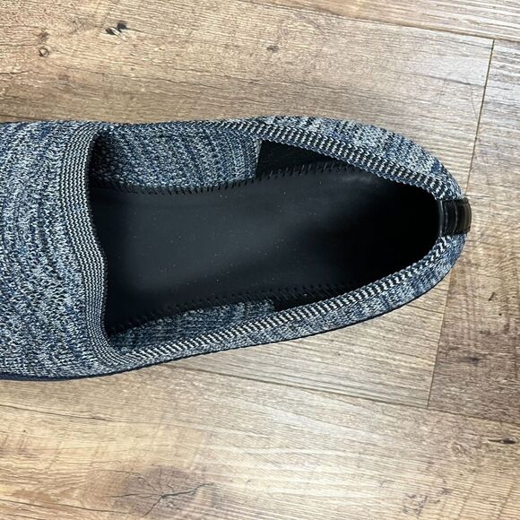 Prada St. Tropez Slip On Twill Loafers Men's 9 Heathered Blue 4D3996 *No Insole - Picture 5 of 15